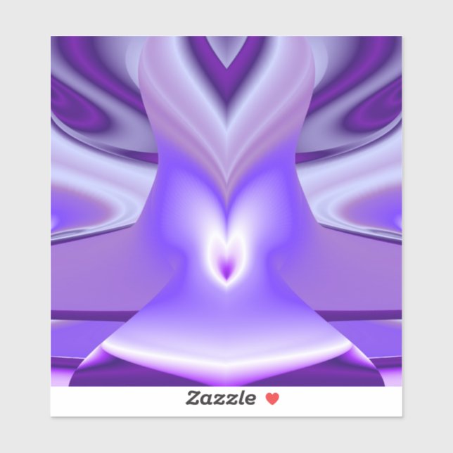 Pegatina Sueños del arcoiris de flores moradas (Hoja)