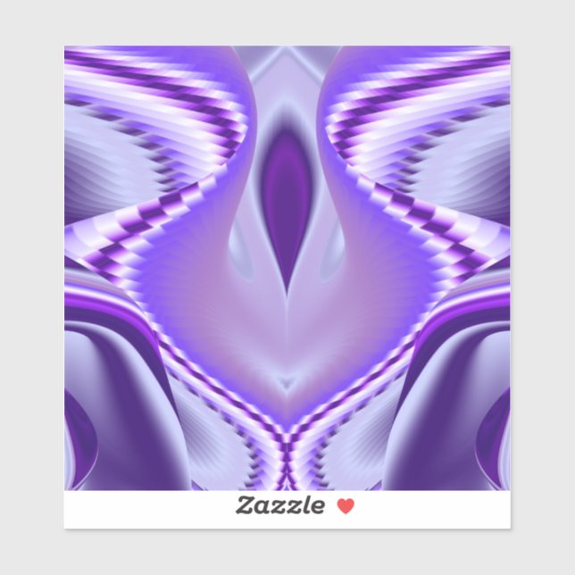 Pegatina Sueños del arcoiris de flores moradas (Hoja)