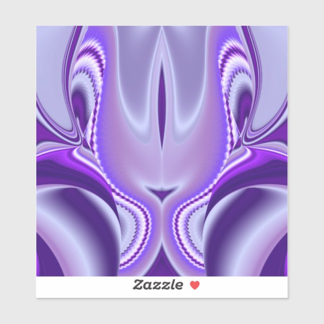 Pegatina Sueños del arcoiris de flores moradas (Hoja)