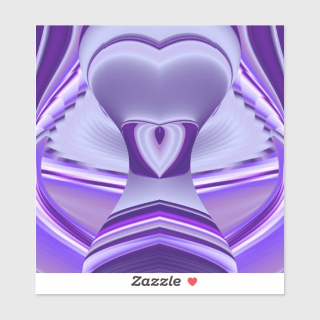 Pegatina Sueños del arcoiris de flores moradas (Hoja)