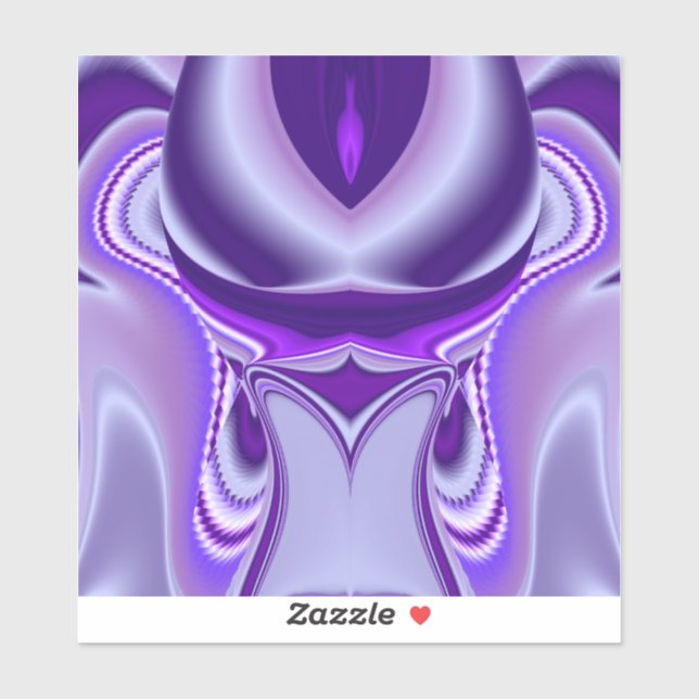 Pegatina Sueños del arcoiris de flores moradas (Hoja)