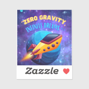 Pegatina Sueños infinitos de gravedad cero