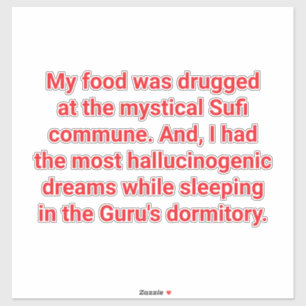 Pegatina Sueños Sufíes Halucinógenos Hankamer Artjunkhaus A