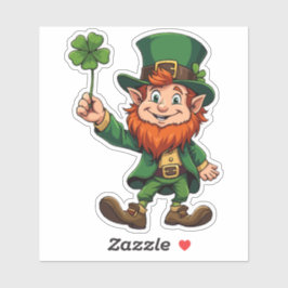Pegatina Suerte del Leprechaun Irlandés