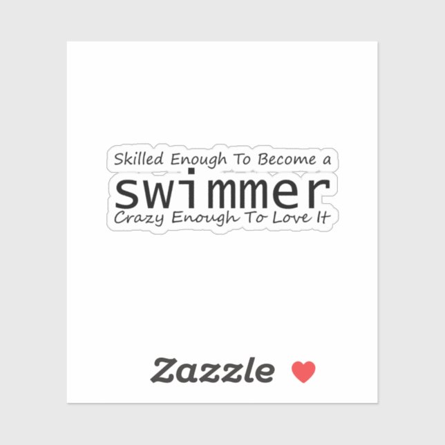 Pegatina Suficiente habilidad para convertirse en una locur (Hoja)