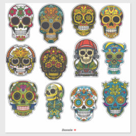 Pegatina Sugar Skull Art 12 Piece Celebration Pack