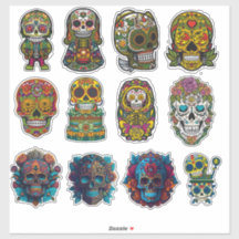 Sugar Skull Art 12 Piece Paquete Tradicional