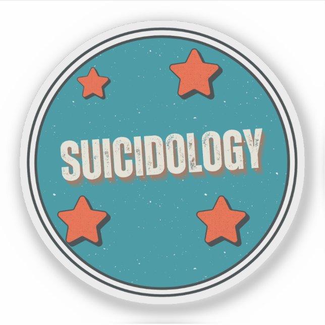 Pegatina Suicidología (Anverso)