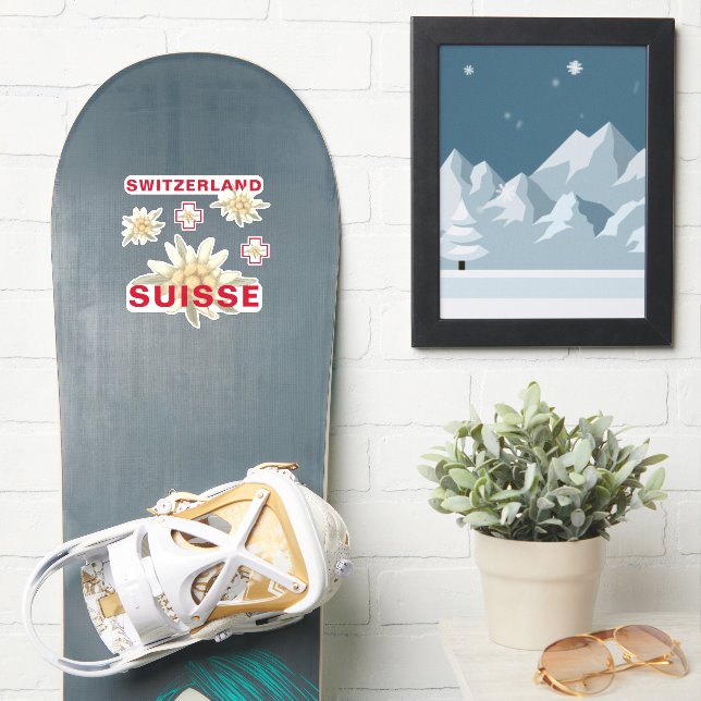 Pegatina Suiza Edelweiss Schweiz SWISS Suisse (snowboard)