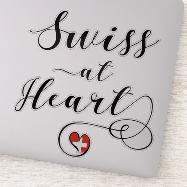 Pegatina Suizo en el corazón, Suiza (Detalle)