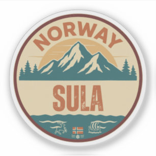Pegatina Sula, Noruega Norway