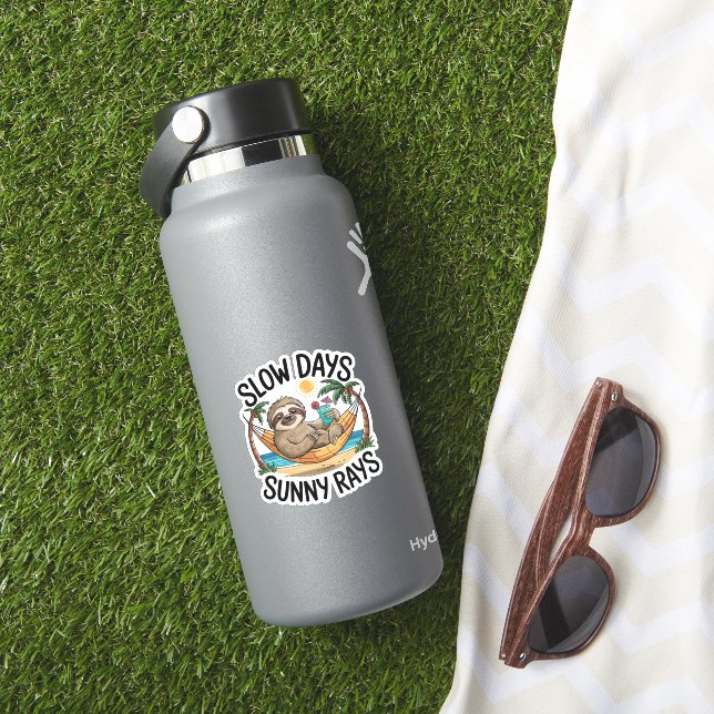 Pegatina Summer Vibes Sloth Funny Lazy Float (HydroFlask Insitu)