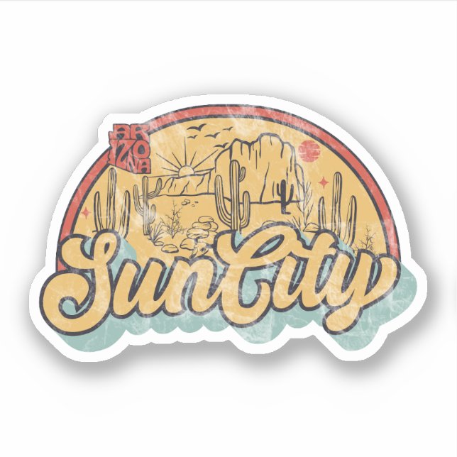 Pegatina Sun City, Arizona (Anverso)