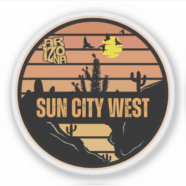 Pegatina Sun City West, Arizona (Anverso)