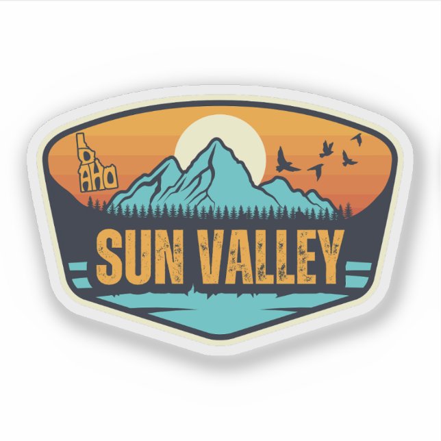 Pegatina Sun Valley, Idaho (Anverso)