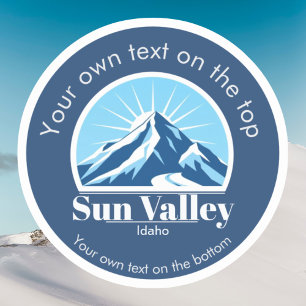 Pegatina Sun Valley Idaho  resort de esquí usa