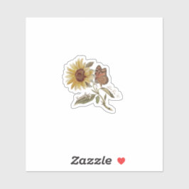 Pegatina Sunflower Butterfly Sticker, Grounded Roots Decal