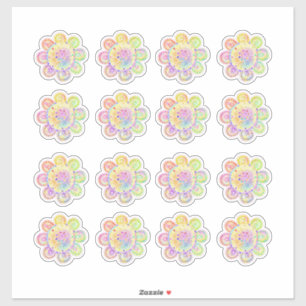 Pegatina Sunflower estilo Boho acuarela