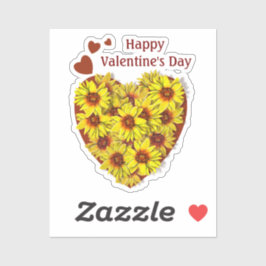 Pegatina Sunflower Heart Vinyl Sticker