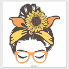 Pegatina Sunflower Top Knot