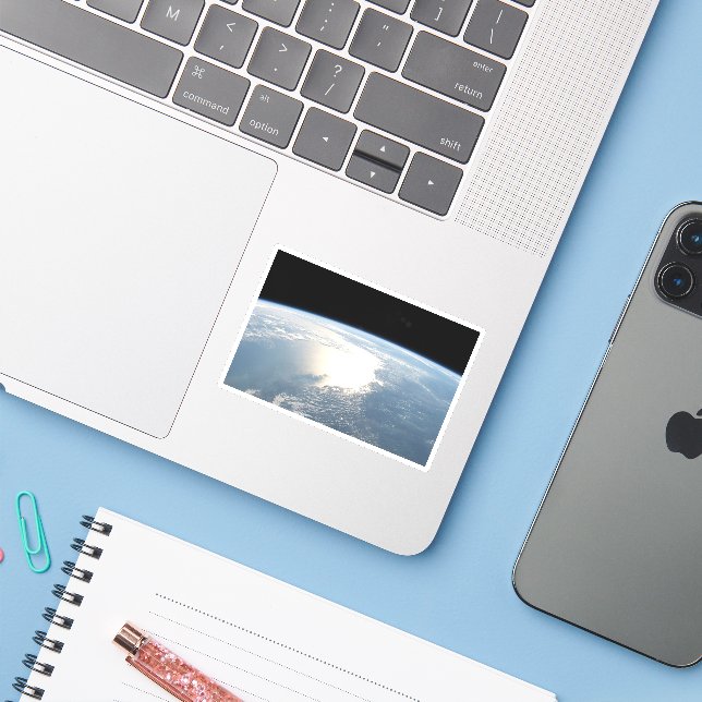 Pegatina Sunglint Reflexiona Sobre El Golfo De México (Ordenado portátil con iPhone)