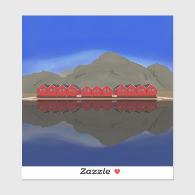 Pegatina Sunndalsøra Noruega (Hoja)