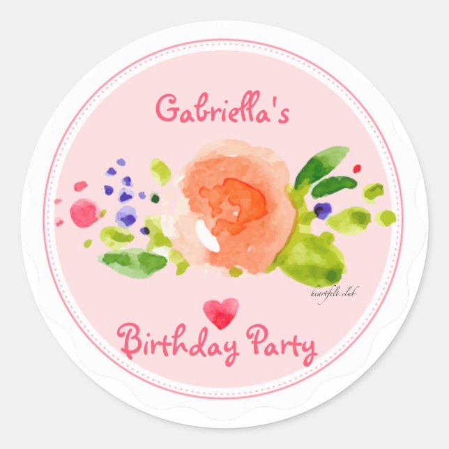 Pegatina Sunny Watercolor (Anverso)