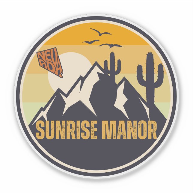 Pegatina Sunrise Manor, Nevada (Anverso)