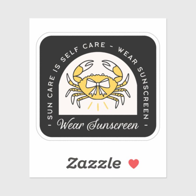 Pegatina Sunscreen spf sun uv protection reminder quotes (Hoja)