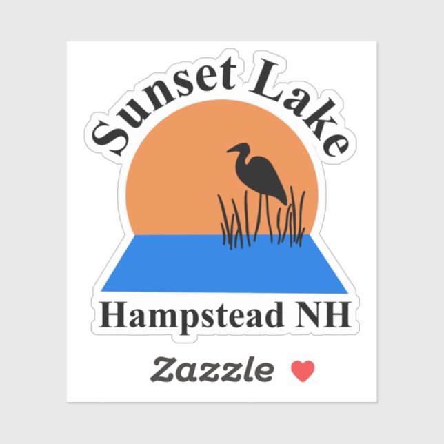 Pegatina Sunset Lake Vinyl Decal (Hoja)