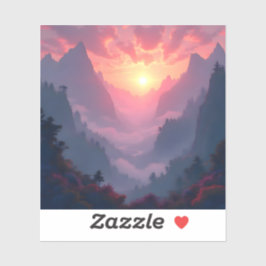 Pegatina Sunset Valley - Square Vinyl 