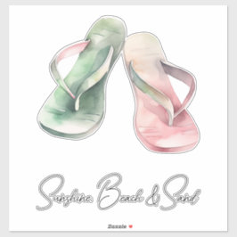 Pegatina Sunshine Beach Flip Flops