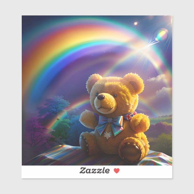 Pegatina Sunshine Rainbow Teddy Bear Wonderland (Hoja)