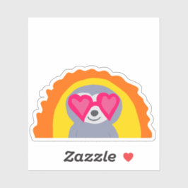 Pegatina Sunshine Sloth con gafas de sol