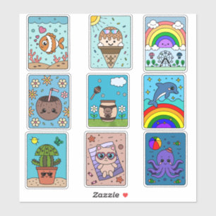 Pegatina Sunshine & Sonrisas: ¡Paquete de Stickers de Diver