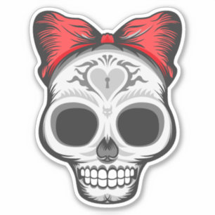 Pegatina Super Girly Sugar Skull