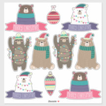 Super lindo Navidad mixto Bears Set