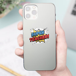 Pegatina Super Maestro Estilo Cómic