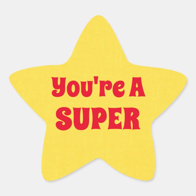Pegatina Super Star (Anverso)