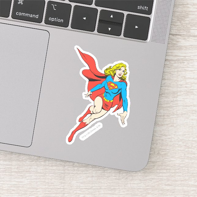 Pegatina Supergirl en movimiento (Detalle)