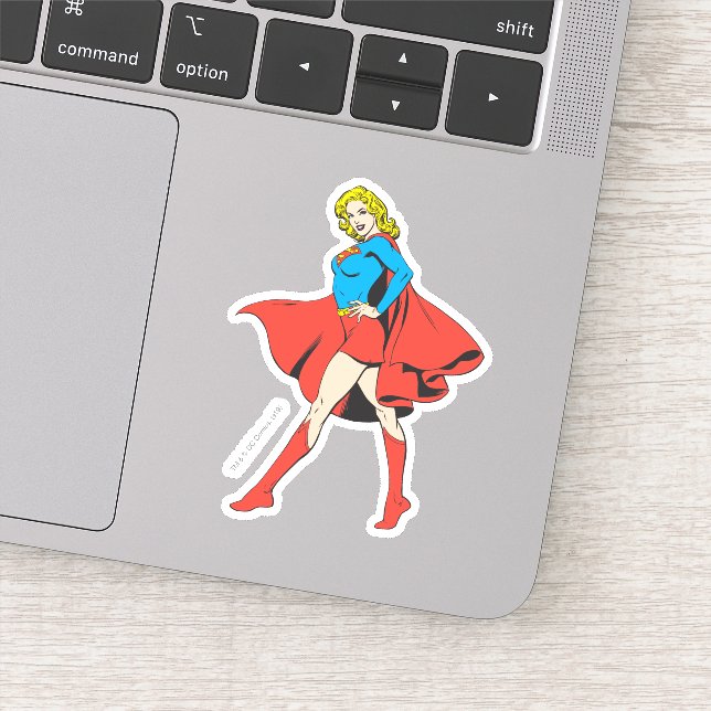 Pegatina Supergirl golpea una cadera (Detalle)
