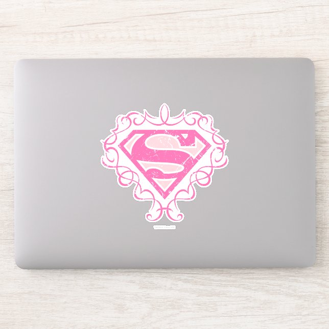 Pegatina Supergirl Pink Strips (Ordenador)