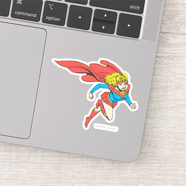 Pegatina Supergirl Salta a la derecha (Detalle)