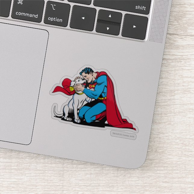 Pegatina Superman y Krypto (Detalle)