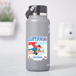 Pegatina Superman y Krypto Take Flight