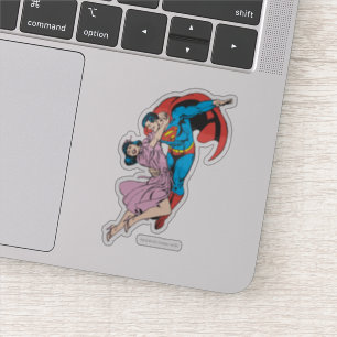 Pegatina Superman y Lois en rosa