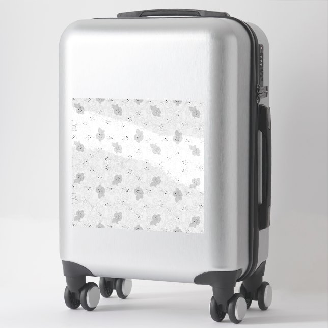 Pegatina Superposición de cuadrícula transparente – Textura (Maleta)