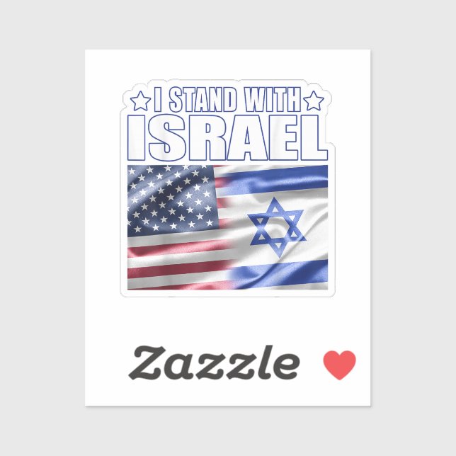 Pegatina Support Israel I Stand with Israel  (Hoja)