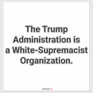 Pegatina Supremacista-Blanco Trump Hankamer Artjunkhaus Paz