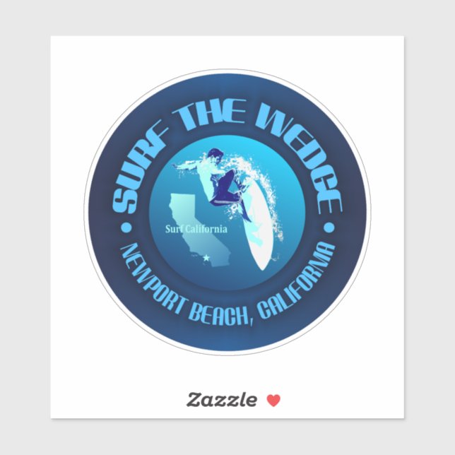 Pegatina Surf the Wedge (Hoja)